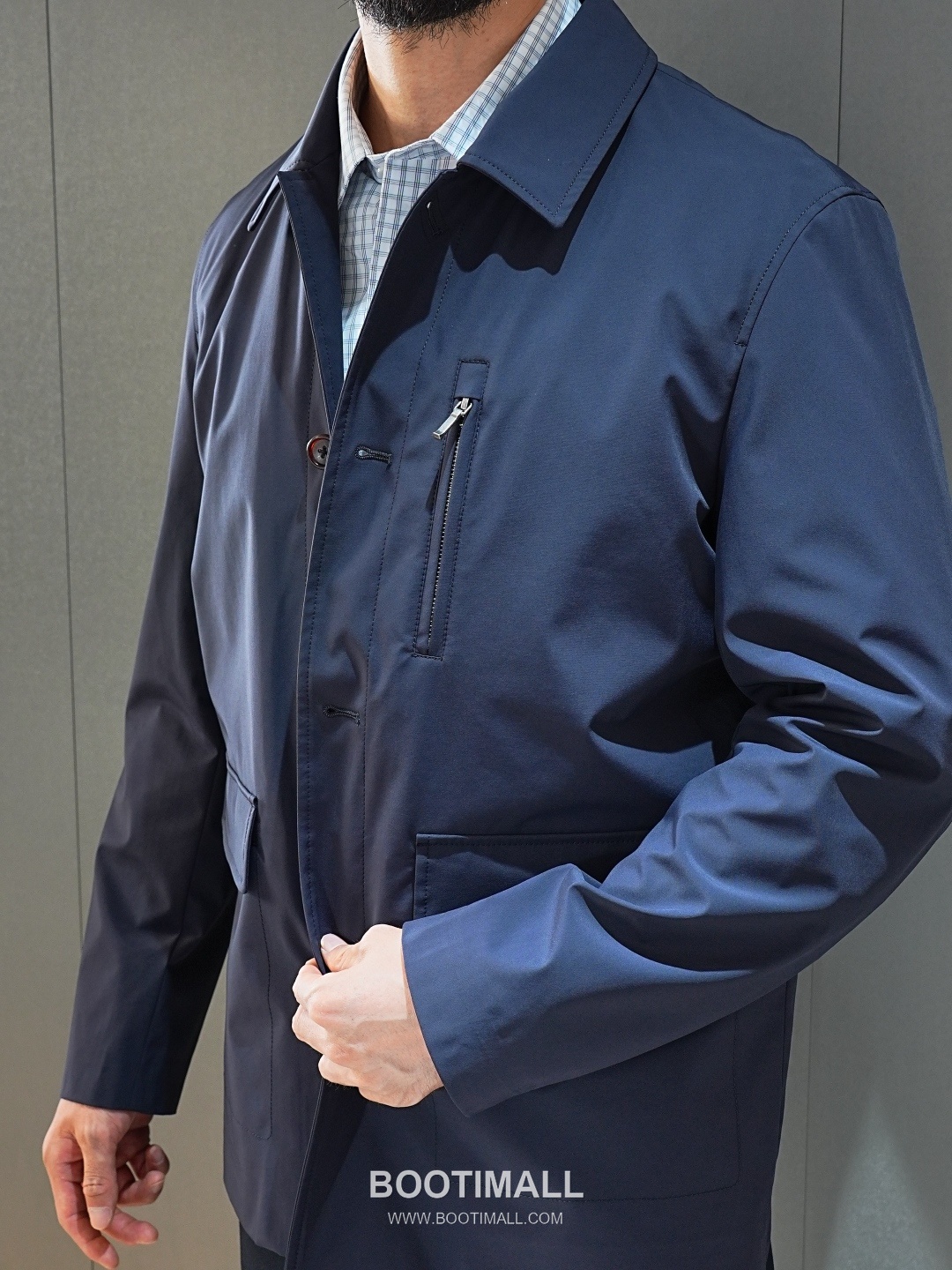 Loro Piana 2026 SS Nylon Spandex Jacket with Spread Collar 로로피아나 2026 SS 나일론 스판덱스 재킷 스프레드 칼라 7