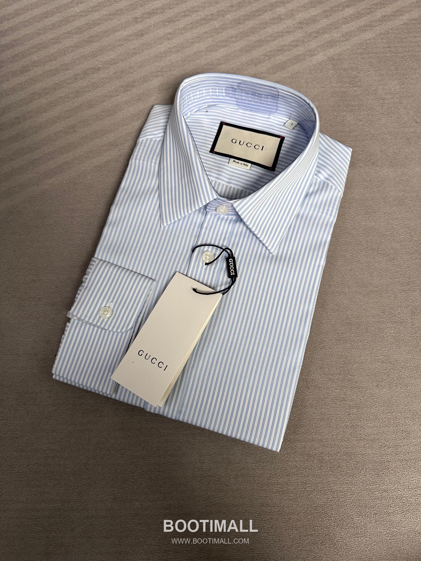 Gucci 2026 SS Cotton Stripe Shirt with Spread Collar 구찌 2026 SS 코튼 스트라이프 셔츠 스프레드 칼라 1