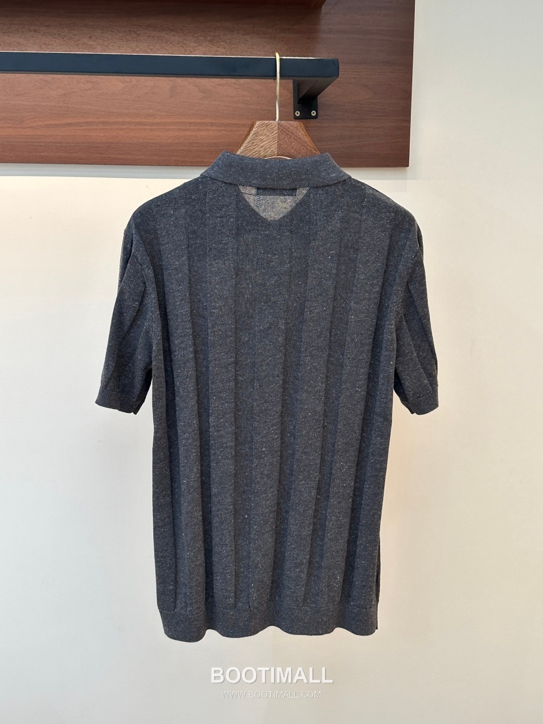 Loro Piana 2026 SS Linen Lyocell Acrylic Knit Polo Shirt with Spread Collar 로로피아나 2026 SS 린넨 라이오셀 아크릴 니트 폴로 셔츠 스프레드 칼라 4