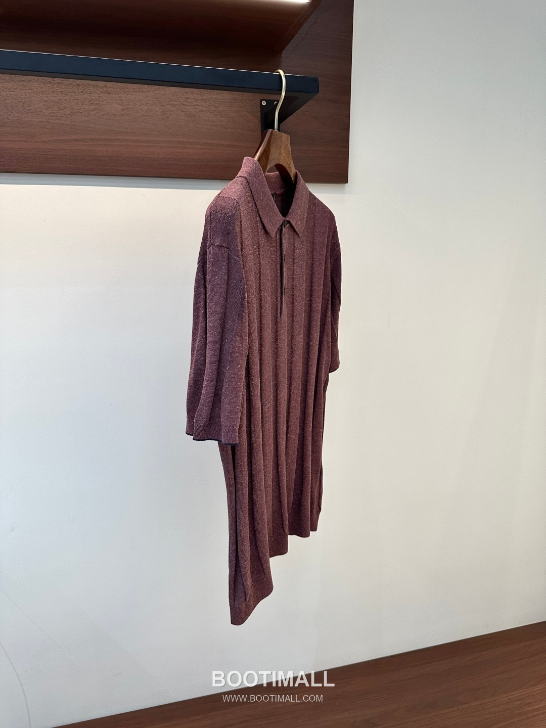 Loro Piana 2026 SS Linen Lyocell Acrylic Knit Polo Shirt with Spread Collar 로로피아나 2026 SS 린넨 라이오셀 아크릴 니트 폴로 셔츠 스프레드 칼라 3