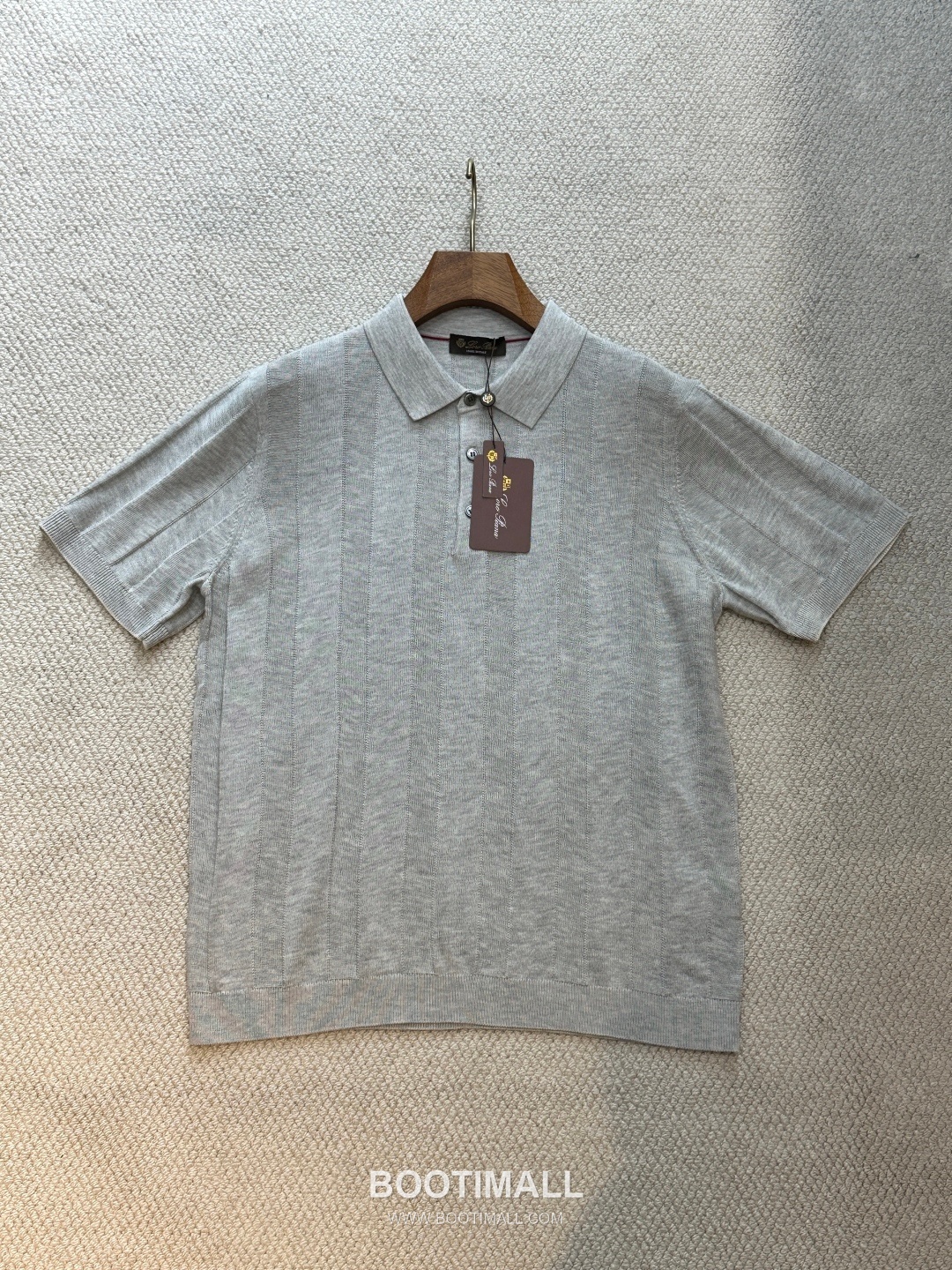 Loro Piana 2026 SS Linen Lyocell Acrylic Knit Polo Shirt with Spread Collar 로로피아나 2026 SS 린넨 라이오셀 아크릴 니트 폴로 셔츠 스프레드 칼라 8