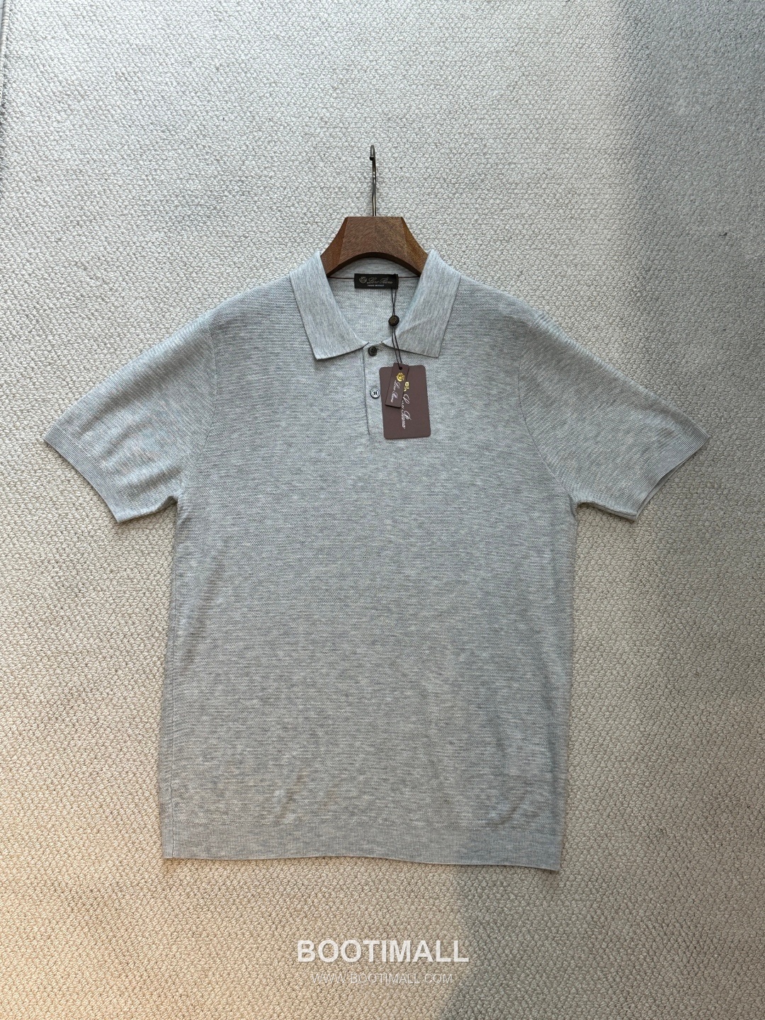 Loro Piana 2026 SS Linen Lyocell Acrylic Knit Polo Shirt with Spread Collar 로로피아나 2026 SS 린넨 라이오셀 아크릴 니트 폴로 셔츠 스프레드 칼라 8