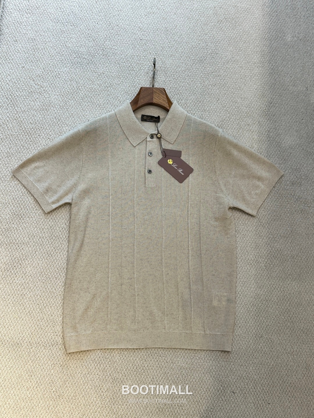 Loro Piana 2026 SS Linen Lyocell Acrylic Knit Polo Shirt with Spread Collar 로로피아나 2026 SS 린넨 라이오셀 아크릴 니트 폴로 셔츠 스프레드 칼라 8