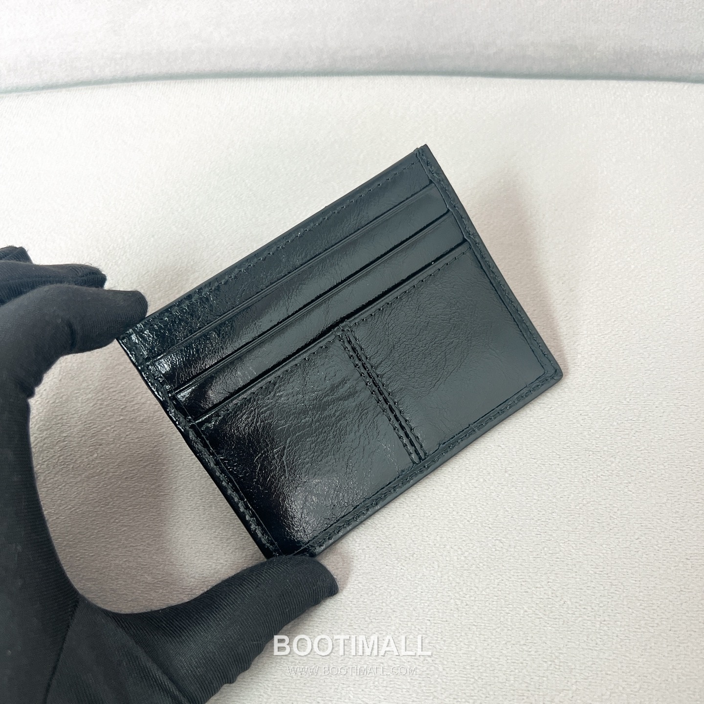 Prada Oil Wax Leather Card Holder Wallet with Triangle Logo Detail 프라다 오일왁스 레더 트라이앵글 로고 카드홀더 지갑 P398766022 10cm 5