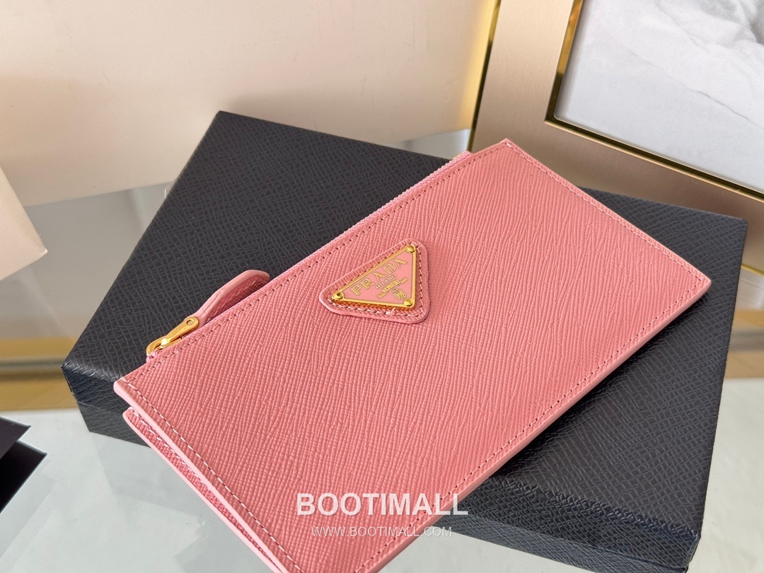 Prada Saffiano Leather Card Holder Wallet with Zip Coin Pocket Detail 프라다 사피아노 레더 지퍼 코인포켓 카드홀더 지갑 1MC079 15cm 7