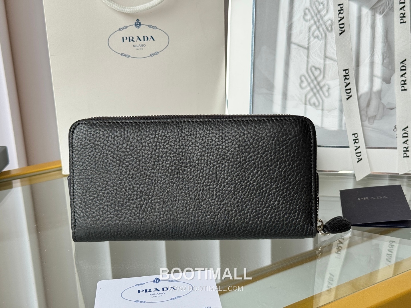 Prada Pebbled Calfskin Leather Zip Long Wallet with Single Zip Detail 프라다 페블드 카프스킨 레더 싱글 지퍼 장지갑 1ML506 20cm 3