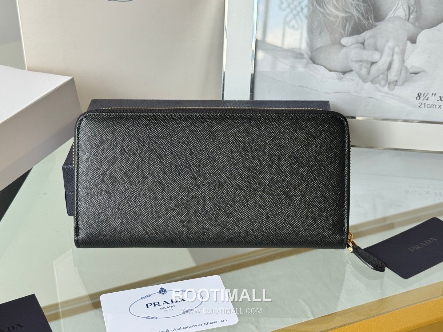 Prada Saffiano Leather Zip Long Wallet with Single Zip Detail 프라다 사피아노 레더 싱글 지퍼 장지갑 1ML506 19cm 3