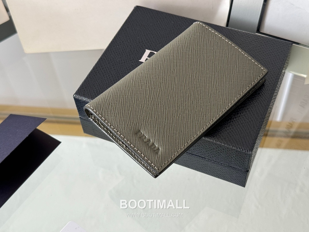 Prada Saffiano Leather Card Holder Wallet with Zip Coin Pocket Detail 프라다 사피아노 레더 지퍼 코인포켓 카드홀더 지갑 2MC101 11cm 4