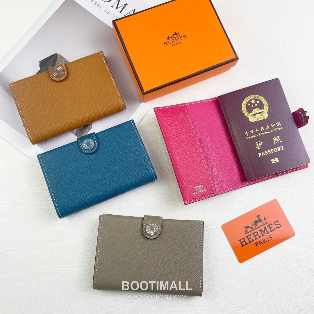 Hermes Evercolor Calfskin Leather Passport Holder Wallet with Snap Closure Detail 에르메스 에버컬러 카프스킨 레더 스냅 클로저 여권지갑 518 13.5cm 7