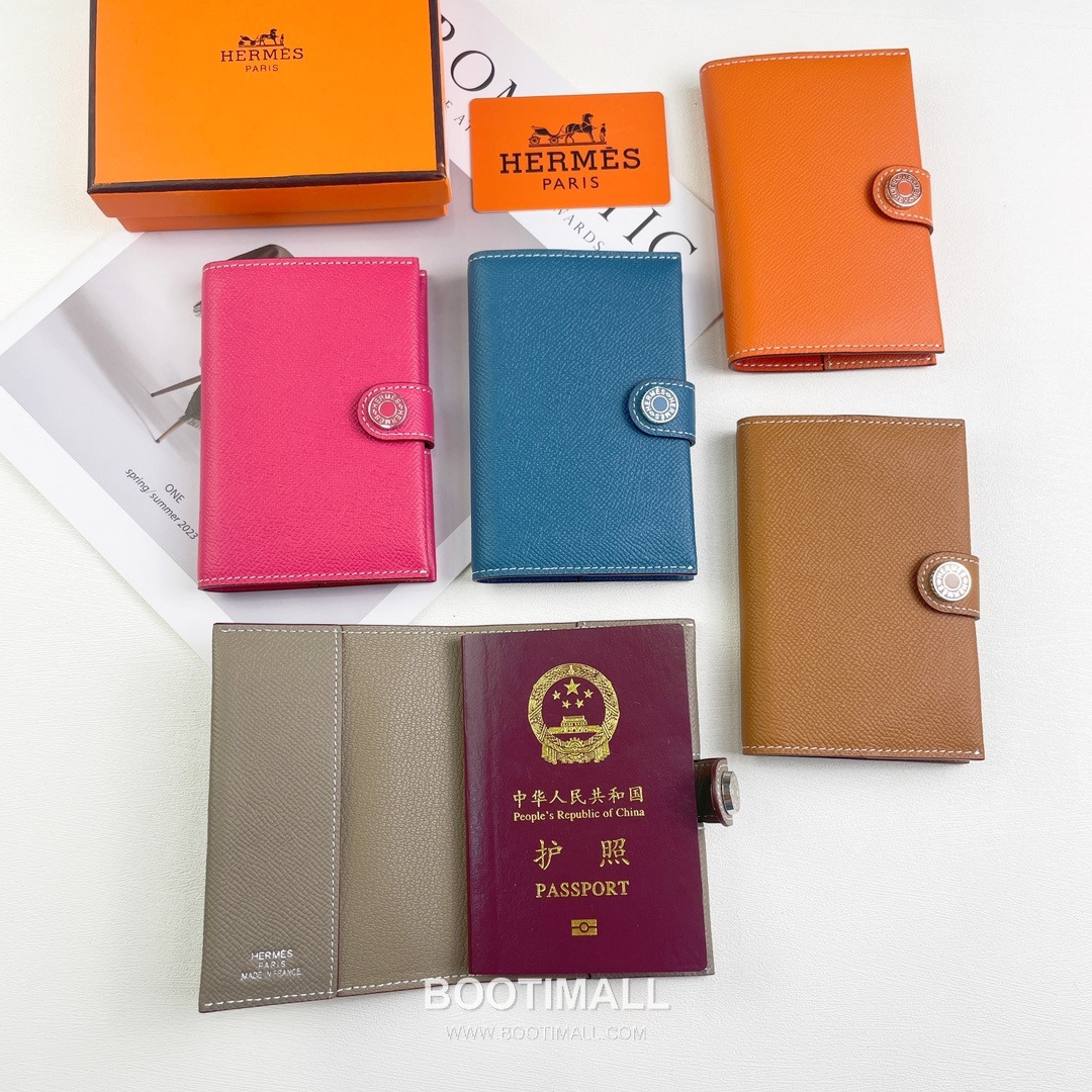 Hermes Evercolor Calfskin Leather Passport Holder Wallet with Snap Closure Detail 에르메스 에버컬러 카프스킨 레더 스냅 클로저 여권지갑 518 13.5cm 7