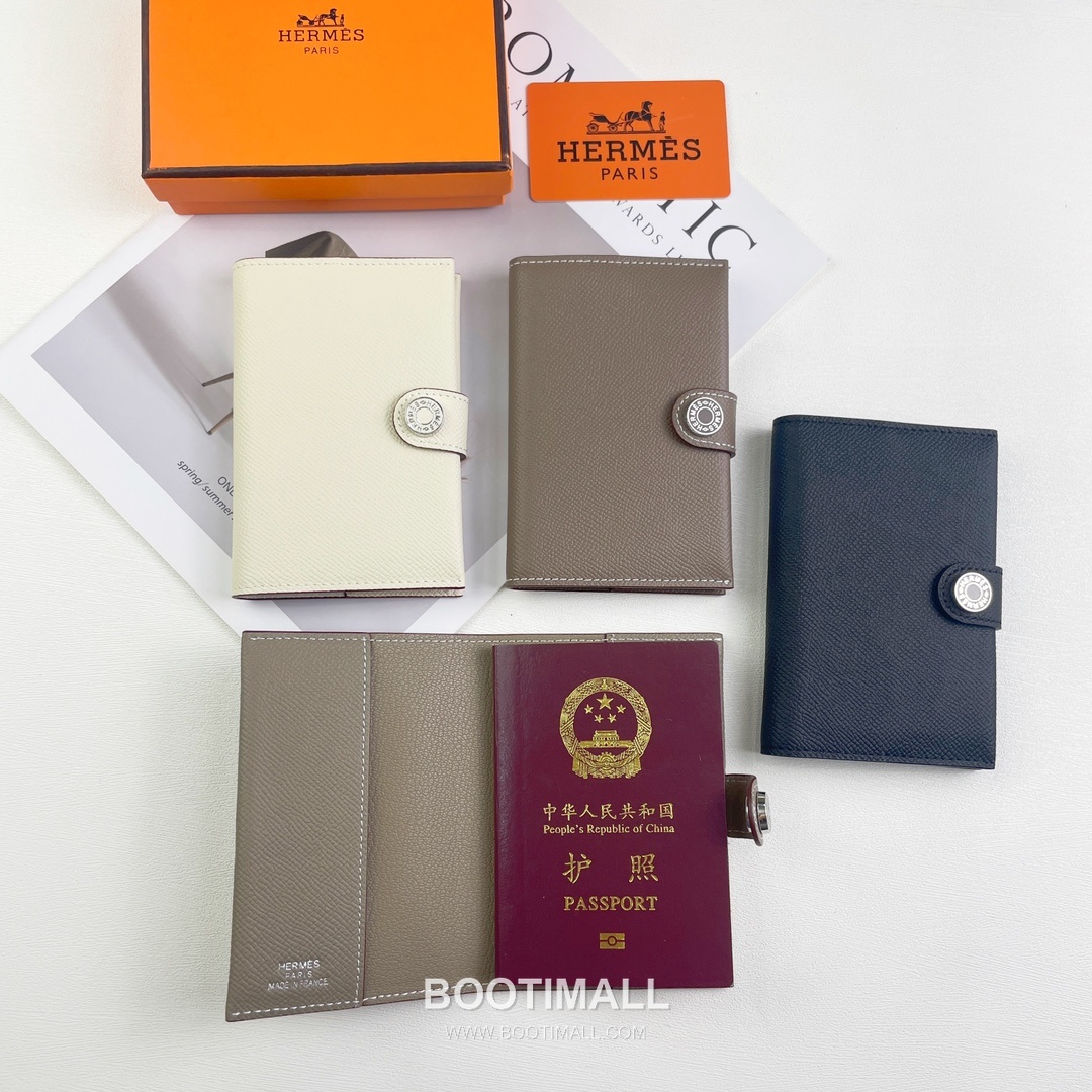 Hermes Evercolor Calfskin Leather Passport Holder Wallet with Snap Closure Detail 에르메스 에버컬러 카프스킨 레더 스냅 클로저 여권지갑 518 13.5cm 8