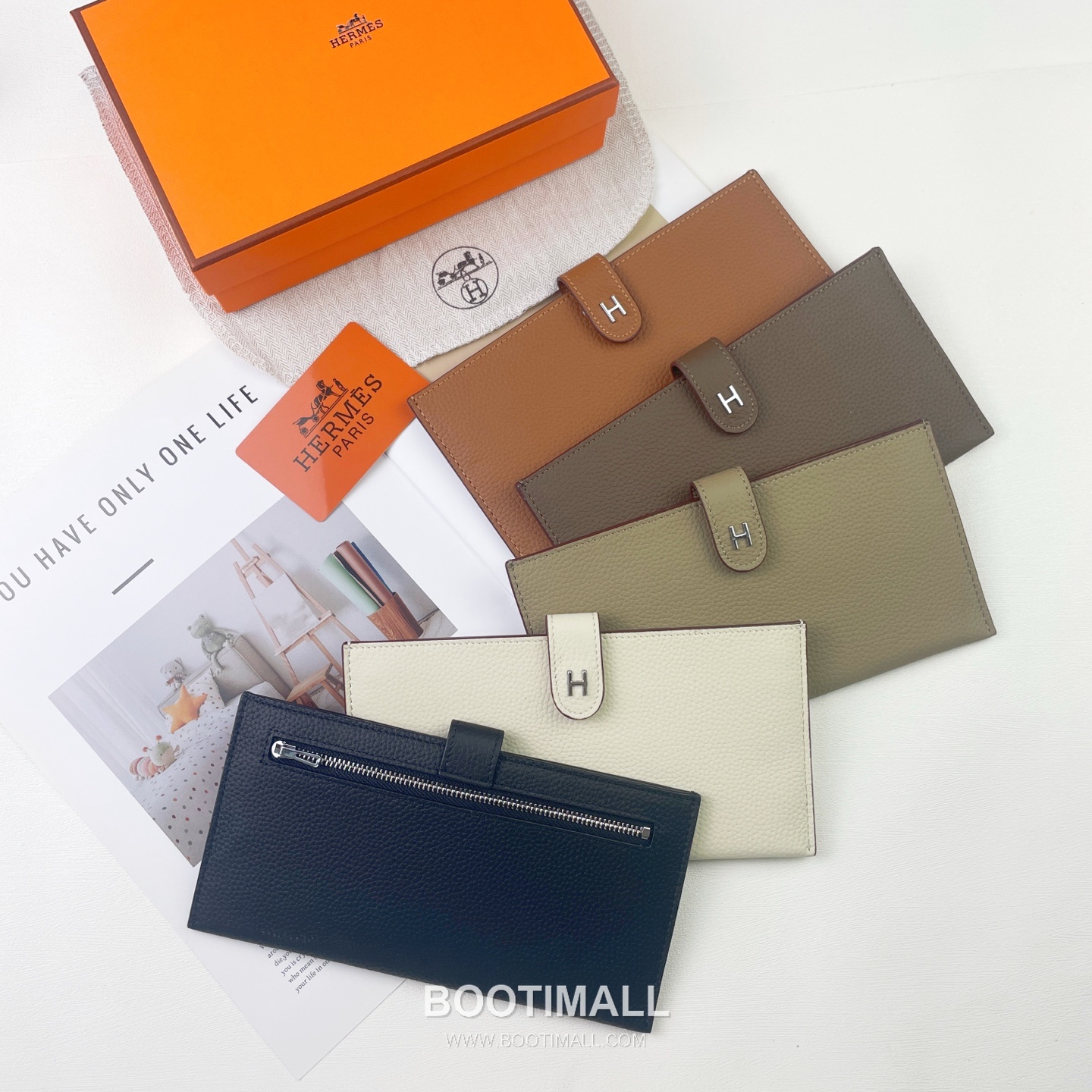 Hermes Barenia Calfskin Leather Long Wallet with Zip Pocket Snap Closure Detail 에르메스 바레니아 카프스킨 레더 지퍼 포켓 스냅 클로저 장지갑 317 21cm 7