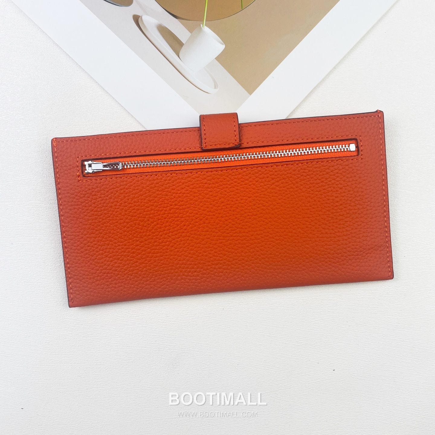 Hermes Barenia Calfskin Leather Long Wallet with Zip Pocket Snap Closure Detail 에르메스 바레니아 카프스킨 레더 지퍼 포켓 스냅 클로저 장지갑 317 21cm 2