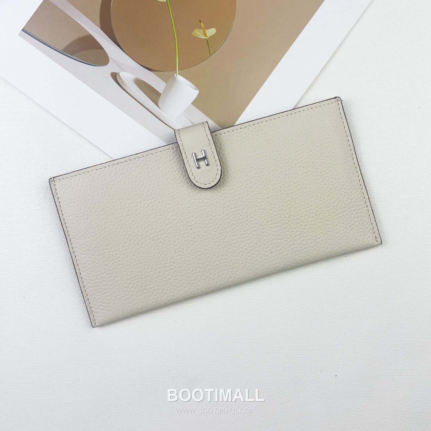 Hermes Barenia Calfskin Leather Long Wallet with Zip Pocket Snap Closure Detail 에르메스 바레니아 카프스킨 레더 지퍼 포켓 스냅 클로저 장지갑 317 21cm 7