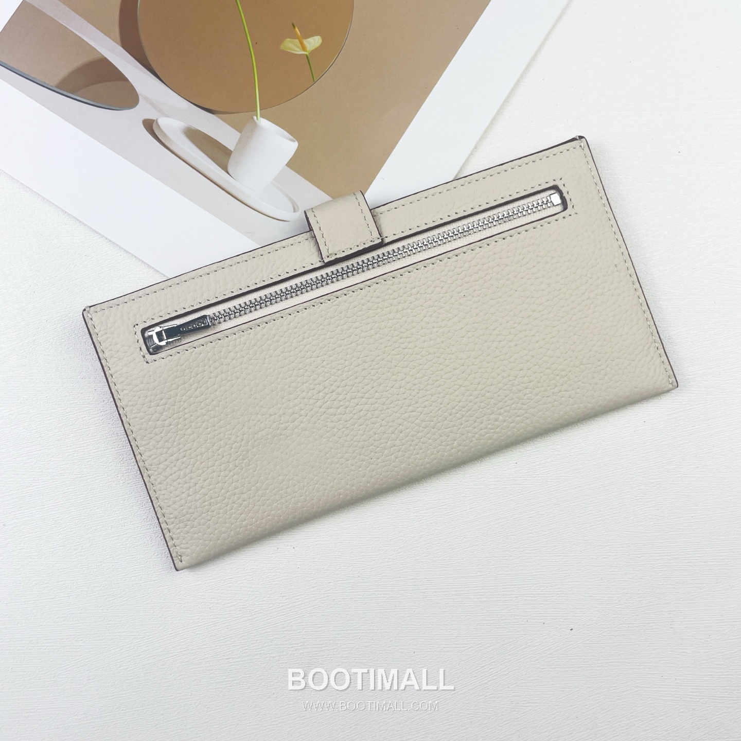 Hermes Barenia Calfskin Leather Long Wallet with Zip Pocket Snap Closure Detail 에르메스 바레니아 카프스킨 레더 지퍼 포켓 스냅 클로저 장지갑 317 21cm 8