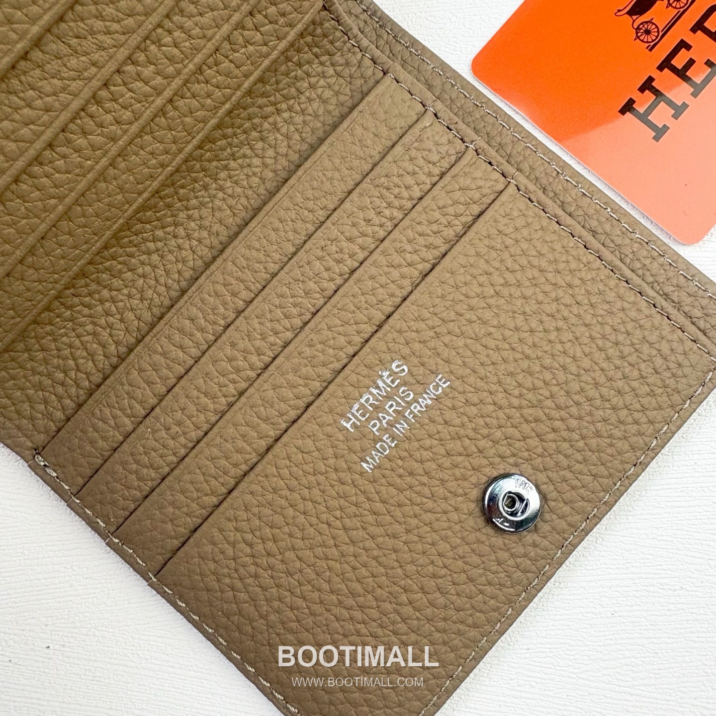 Hermes Barenia Calfskin Leather Compact Wallet with Zip Coin Pocket Detail 에르메스 바레니아 카프스킨 레더 지퍼 코인포켓 반지갑 6357 10.5cm 5