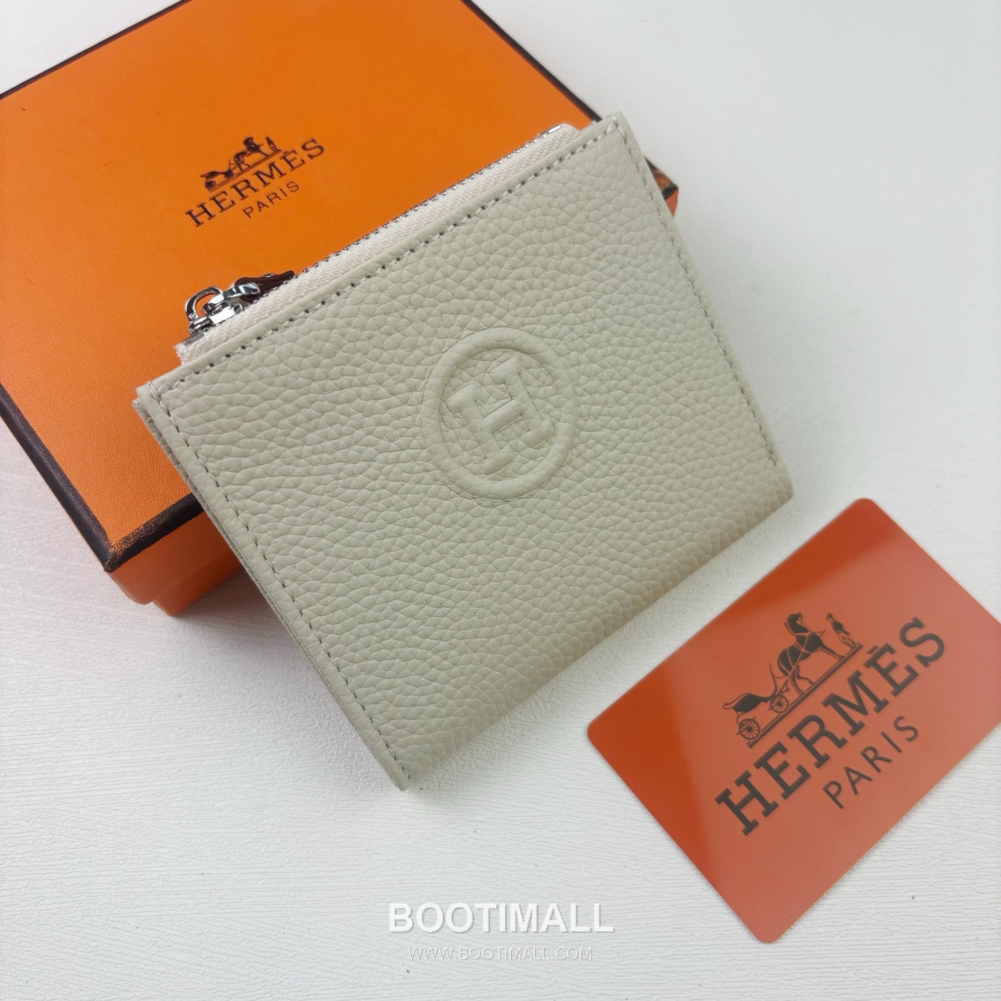 Hermes Barenia Calfskin Leather Compact Wallet with Zip Coin Pocket Detail 에르메스 바레니아 카프스킨 레더 지퍼 코인포켓 반지갑 6357 10.5cm 2