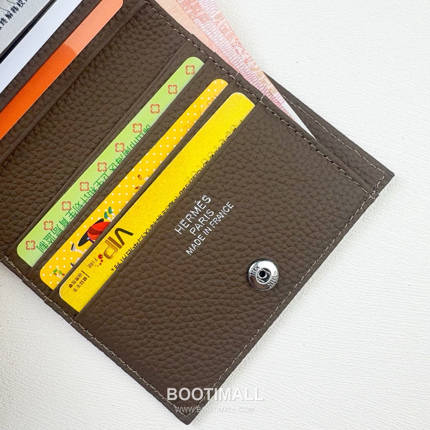 Hermes Barenia Calfskin Leather Compact Wallet with Zip Coin Pocket Detail 에르메스 바레니아 카프스킨 레더 지퍼 코인포켓 반지갑 6357 10.5cm 4