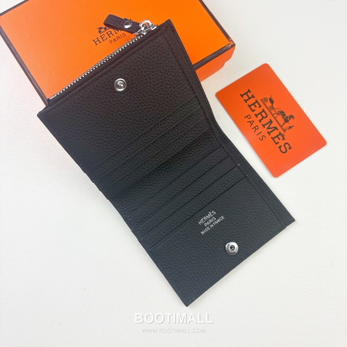 Hermes Barenia Calfskin Leather Compact Wallet with Perforated Detail Zip Coin Pocket 에르메스 바레니아 카프스킨 레더 펀칭 디테일 지퍼 코인포켓 반지갑 6357 10.5cm 5