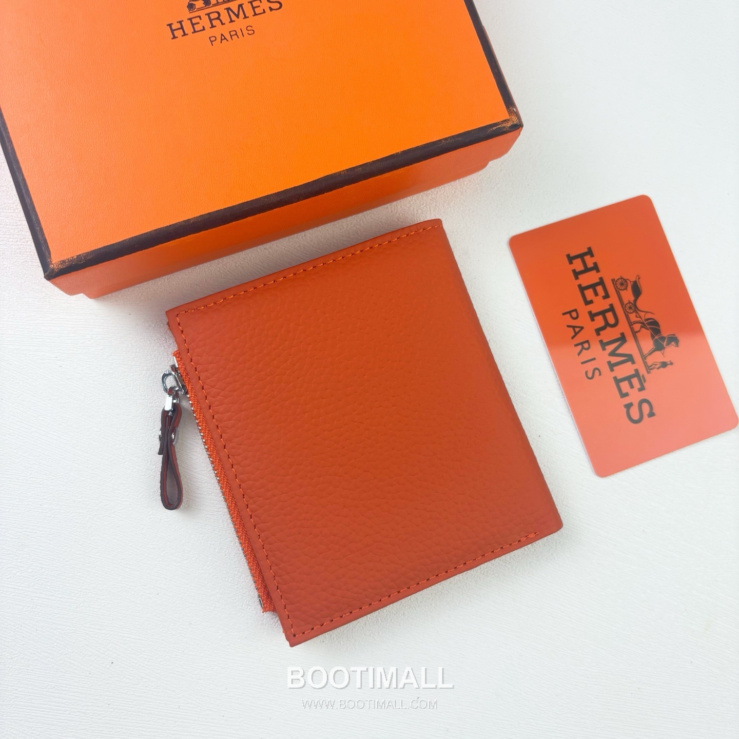 Hermes Barenia Calfskin Leather Compact Wallet with Perforated Detail Zip Coin Pocket 에르메스 바레니아 카프스킨 레더 펀칭 디테일 지퍼 코인포켓 반지갑 6357 10.5cm 3