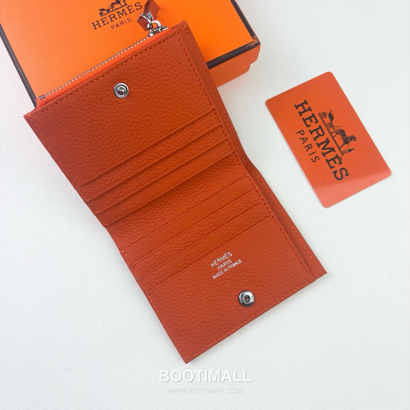 Hermes Barenia Calfskin Leather Compact Wallet with Perforated Detail Zip Coin Pocket 에르메스 바레니아 카프스킨 레더 펀칭 디테일 지퍼 코인포켓 반지갑 6357 10.5cm 5