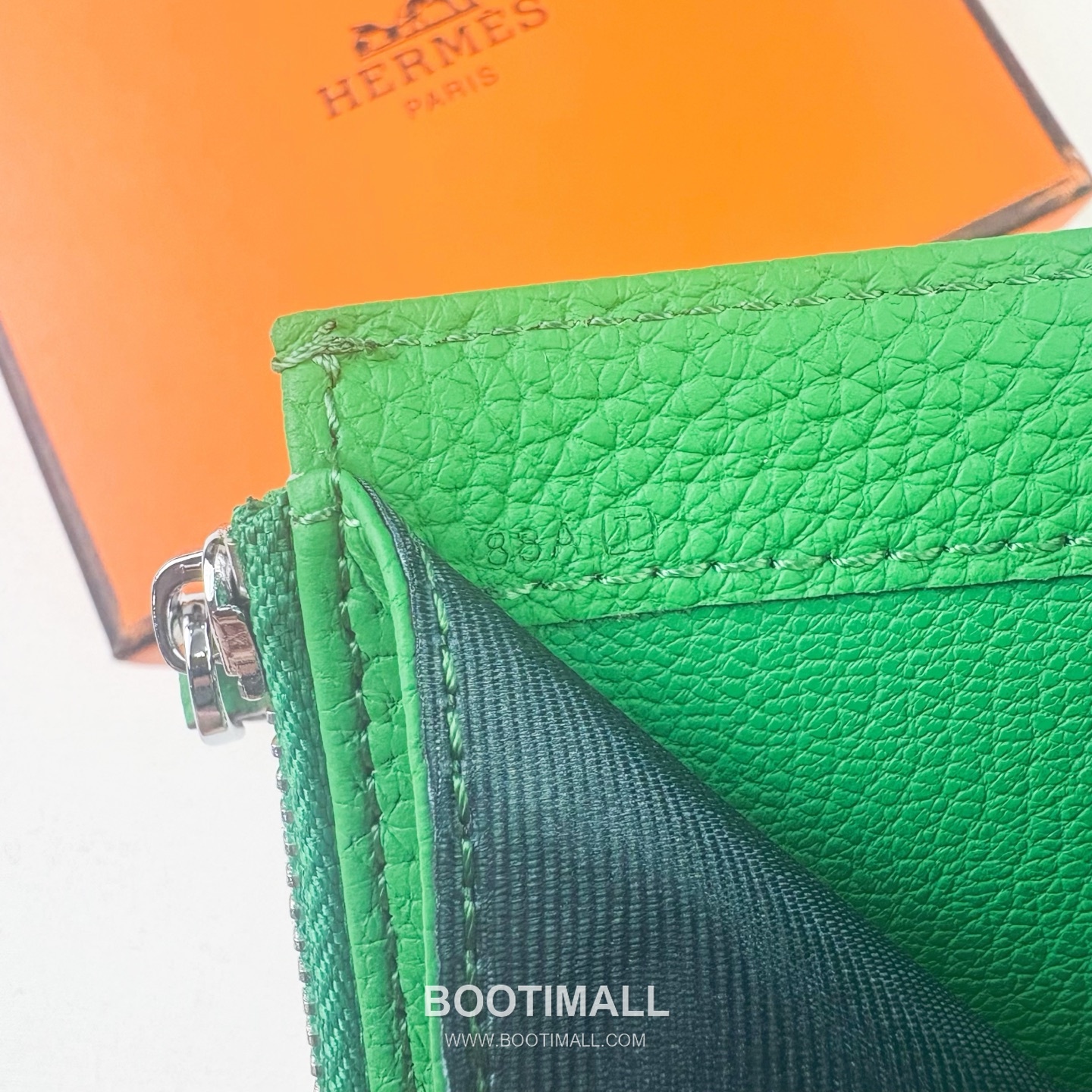 Hermes Barenia Calfskin Leather Compact Wallet with Perforated Detail Zip Coin Pocket 에르메스 바레니아 카프스킨 레더 펀칭 디테일 지퍼 코인포켓 반지갑 6357 10.5cm 8