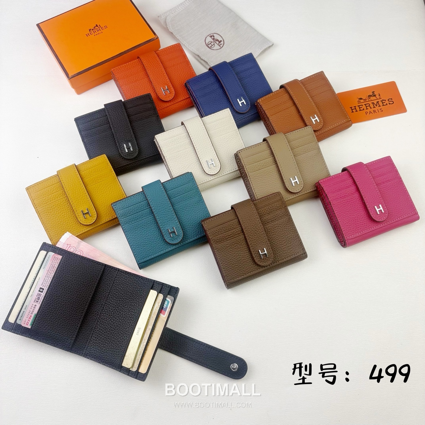 Hermes Togo Calfskin Leather Compact Wallet with Palladium Lock Detail 에르메스 토고 카프스킨 레더 팔라듐 락 디테일 반지갑 499 10.5cm 8