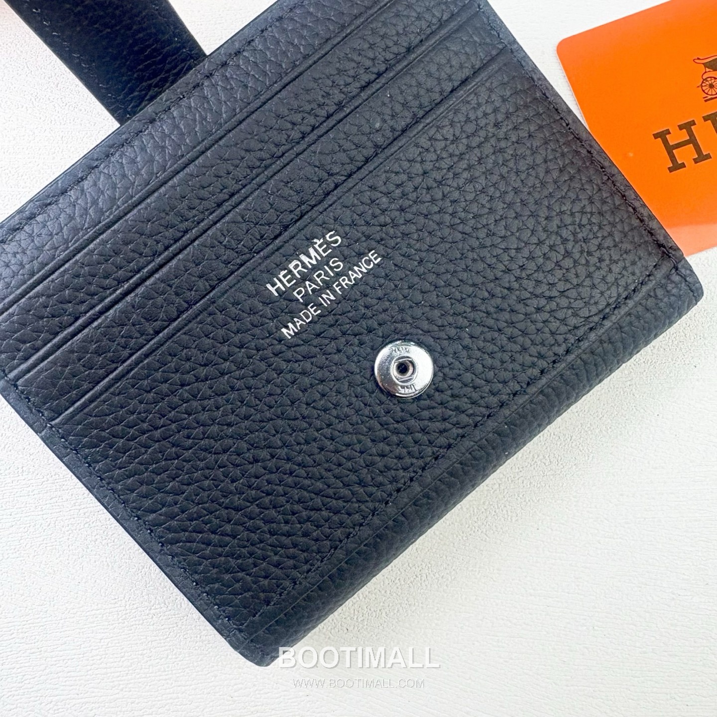 Hermes Togo Calfskin Leather Compact Wallet with Palladium Lock Detail 에르메스 토고 카프스킨 레더 팔라듐 락 디테일 반지갑 499 10.5cm 4
