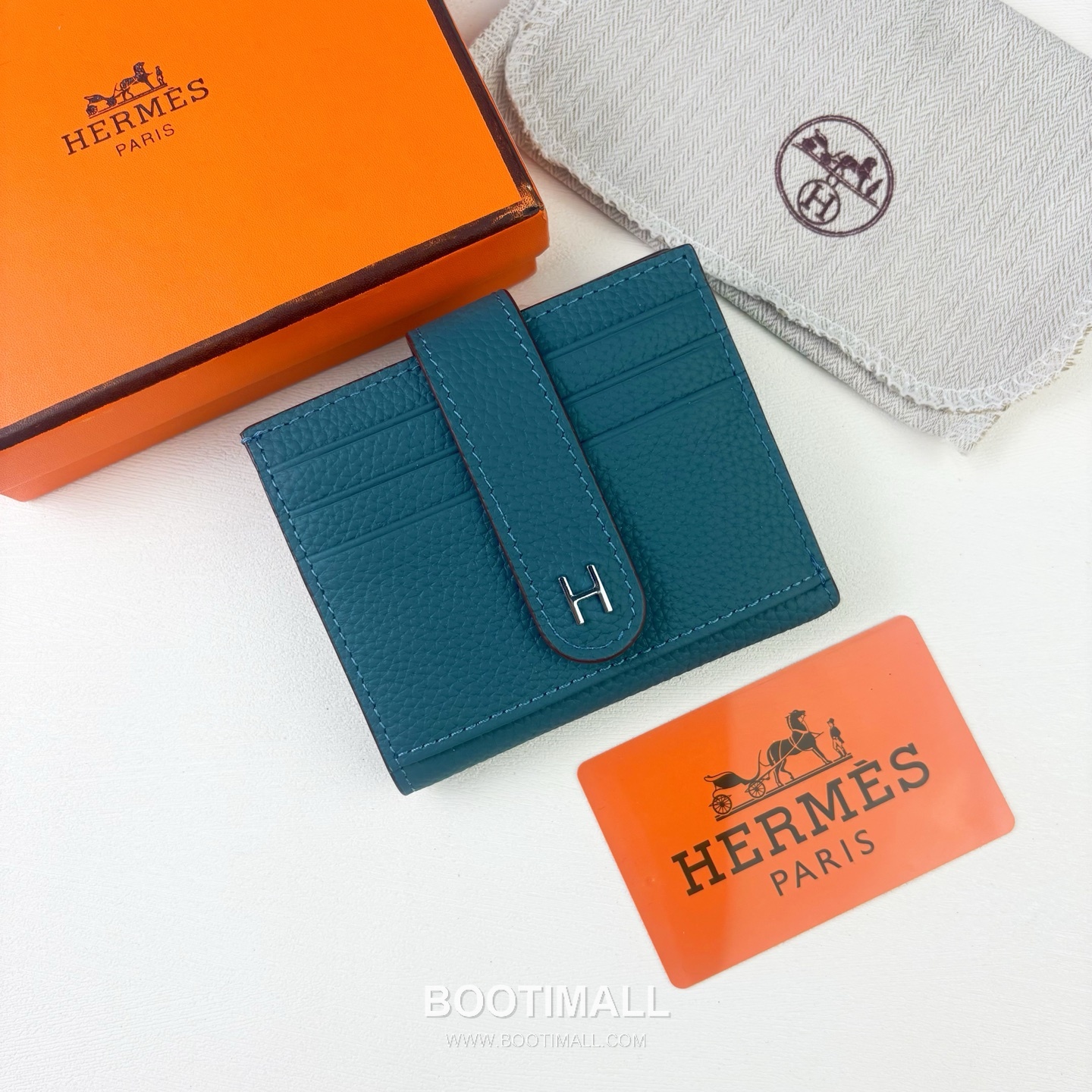 Hermes Togo Calfskin Leather Compact Wallet with Palladium Lock Detail 에르메스 토고 카프스킨 레더 팔라듐 락 디테일 반지갑 499 10.5cm 5