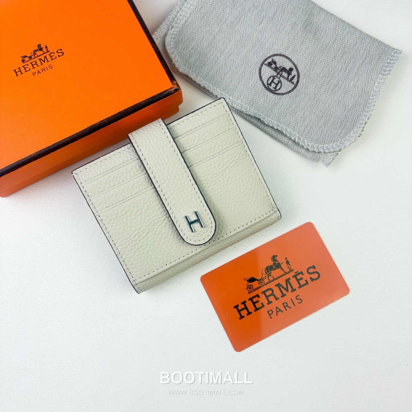 Hermes Togo Calfskin Leather Compact Wallet with Palladium Lock Detail 에르메스 토고 카프스킨 레더 팔라듐 락 디테일 반지갑 499 10.5cm 8