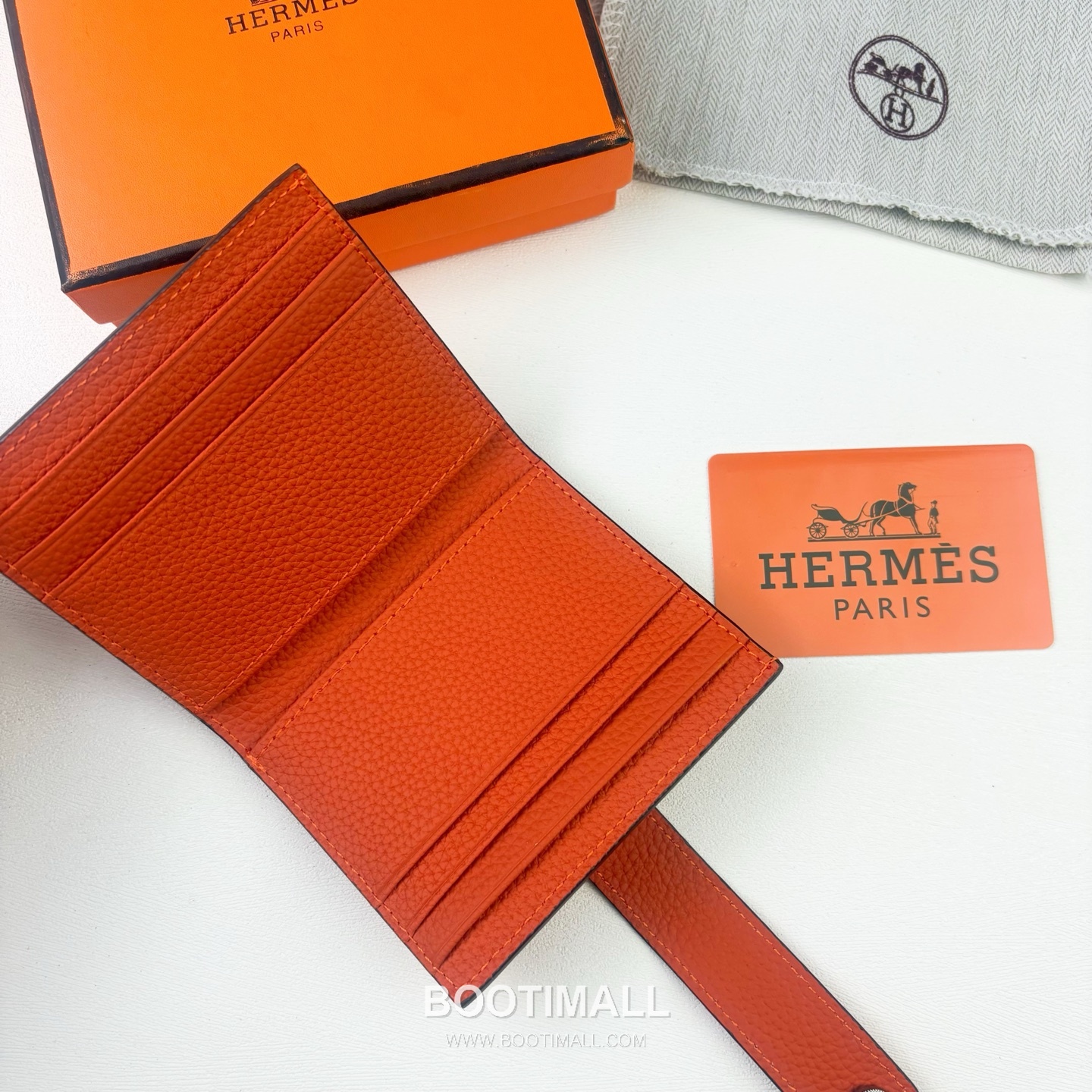 Hermes Togo Calfskin Leather Compact Wallet with Button Closure Detail 에르메스 토고 카프스킨 레더 버튼 클로저 반지갑 498 10.5cm 5