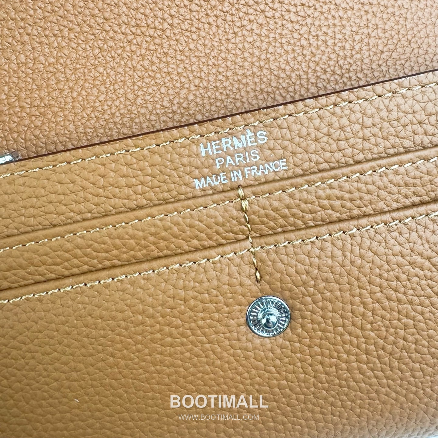 Hermes Togo Calfskin Leather Long Wallet with Zip Pocket Snap Closure Detail 에르메스 토고 카프스킨 레더 지퍼 포켓 스냅 클로저 장지갑 614 19cm 7