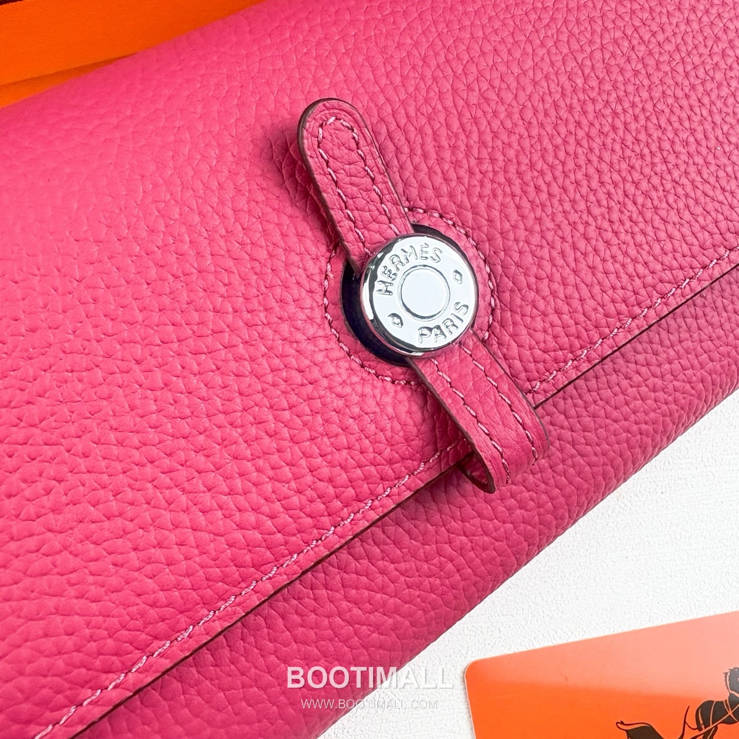 Hermes Togo Calfskin Leather Long Wallet with Palladium Stud Lock Zip Pocket Detail 에르메스 토고 카프스킨 레더 팔라듐 스터드 락 지퍼포켓 장지갑 615 19cm 3