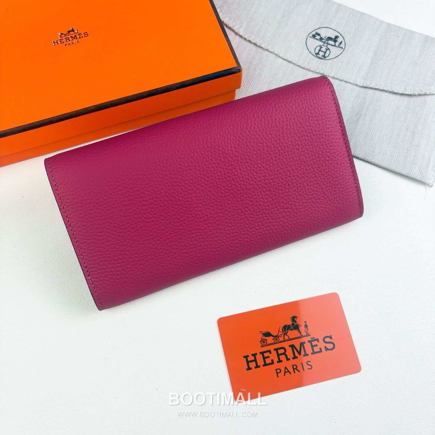 Hermes Togo Calfskin Leather Long Wallet with Zip Pocket Snap Closure Detail 에르메스 토고 카프스킨 레더 지퍼 포켓 스냅 클로저 장지갑 613 19cm 2
