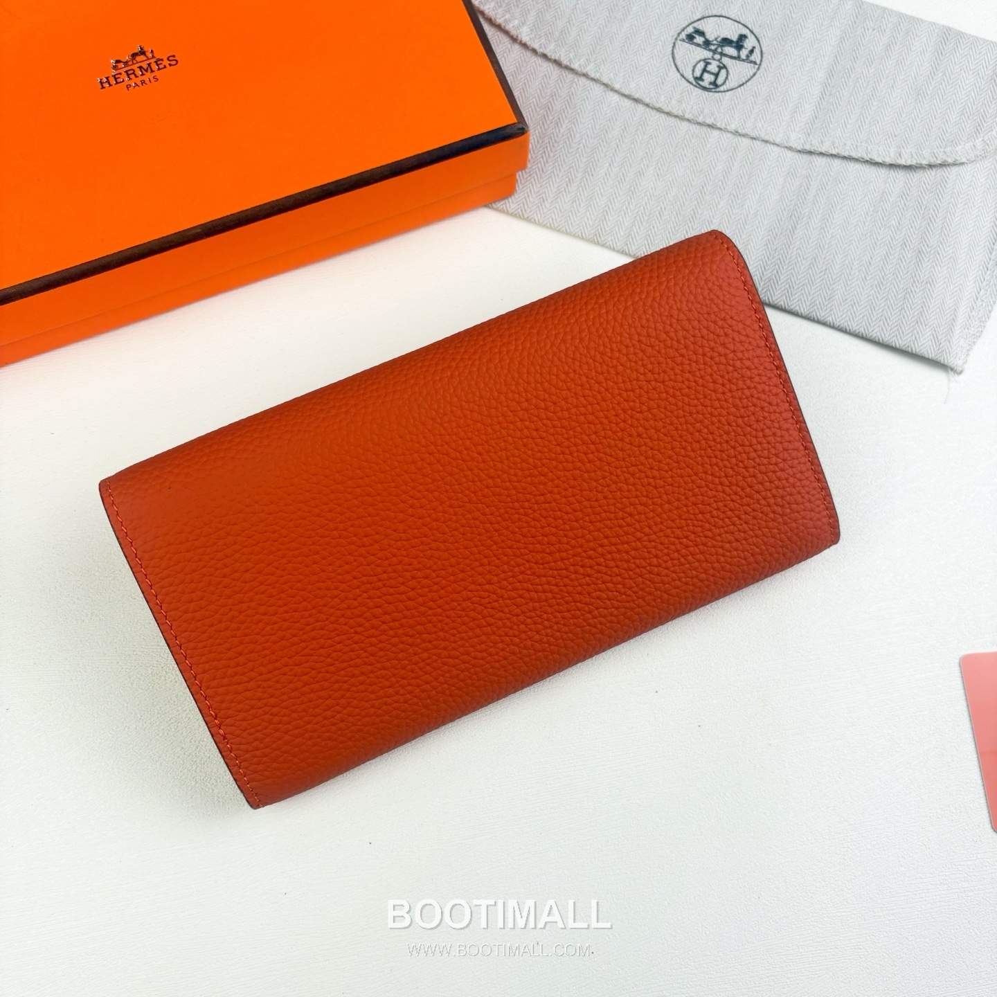 Hermes Togo Calfskin Leather Long Wallet with Zip Pocket Snap Closure Detail 에르메스 토고 카프스킨 레더 지퍼 포켓 스냅 클로저 장지갑 613 19cm 3