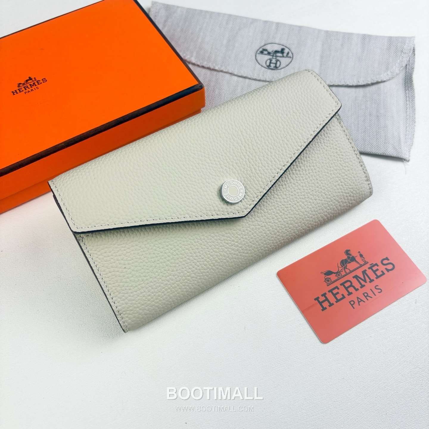 Hermes Togo Calfskin Leather Long Wallet with Zip Pocket Snap Closure Detail 에르메스 토고 카프스킨 레더 지퍼 포켓 스냅 클로저 장지갑 613 19cm 1