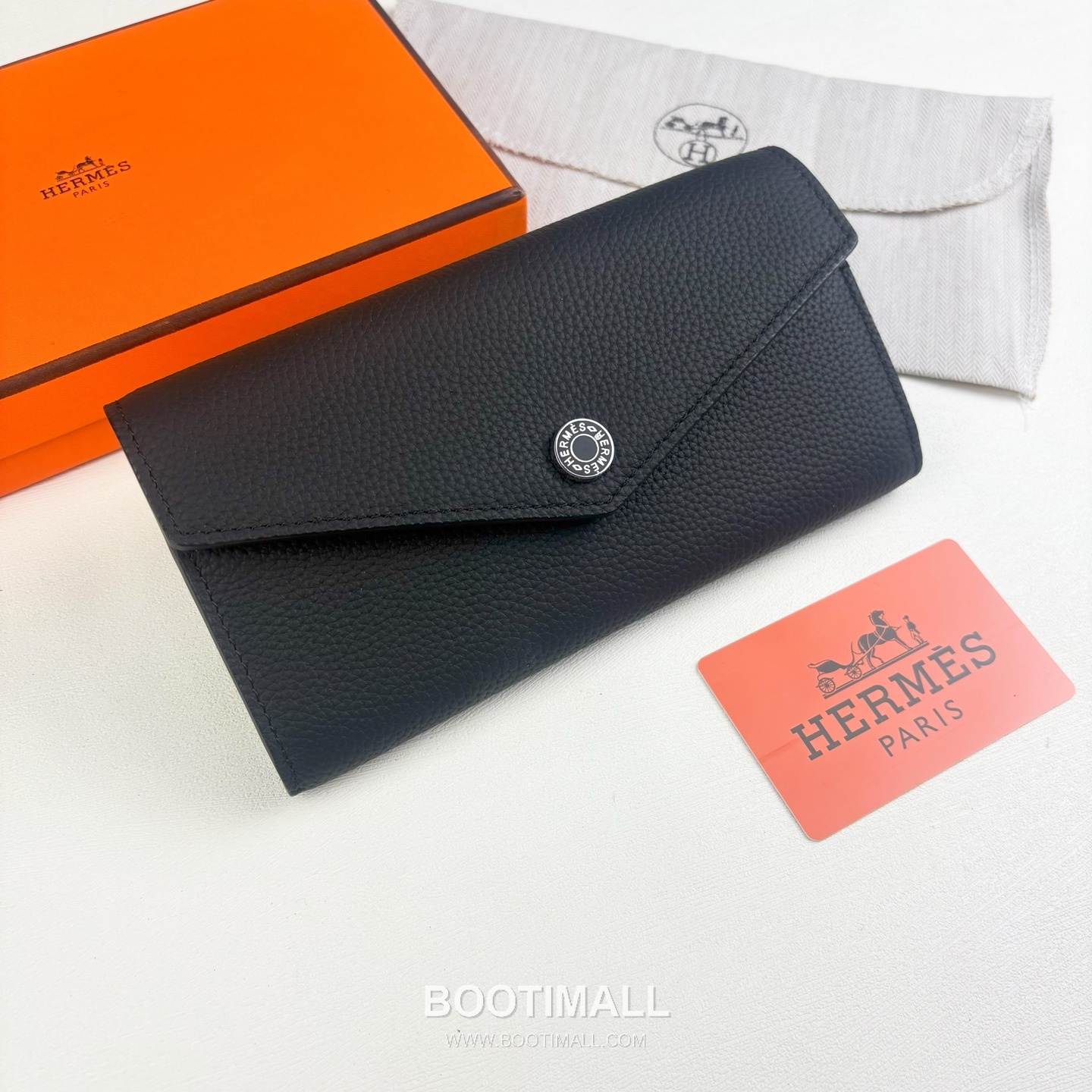 Hermes Togo Calfskin Leather Long Wallet with Zip Pocket Snap Closure Detail 에르메스 토고 카프스킨 레더 지퍼 포켓 스냅 클로저 장지갑 613 19cm 6