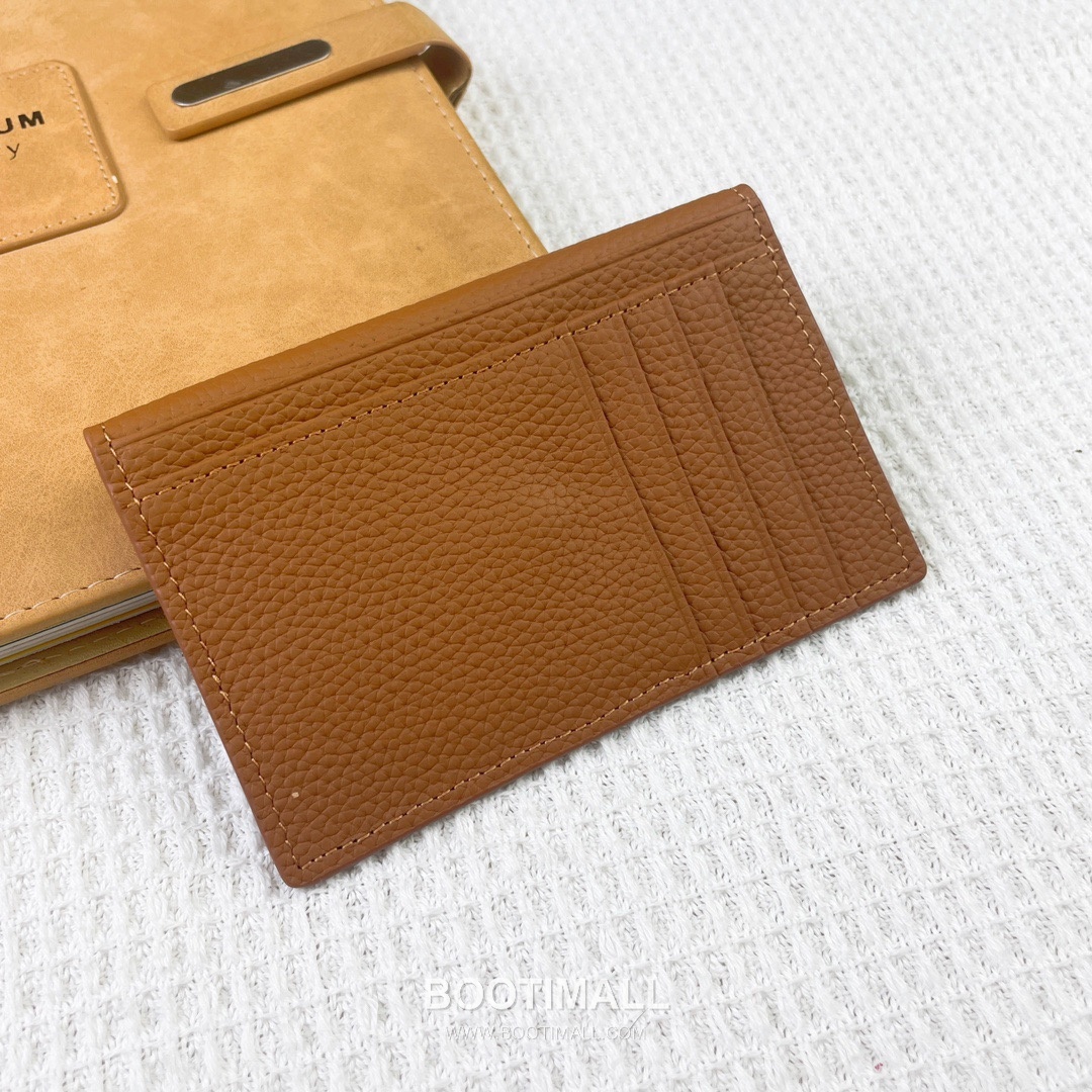 Hermes Barenia Faubourg Pebbled Calfskin Leather Card Holder Wallet 에르메스 바레니아 포부르 페블드 카프스킨 레더 카드홀더 지갑 2215 12cm 2
