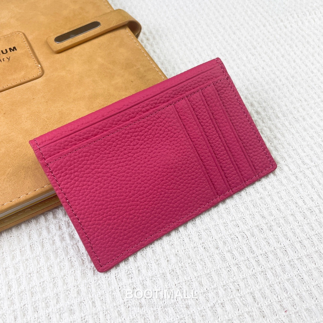Hermes Barenia Faubourg Pebbled Calfskin Leather Card Holder Wallet 에르메스 바레니아 포부르 페블드 카프스킨 레더 카드홀더 지갑 2215 12cm 5