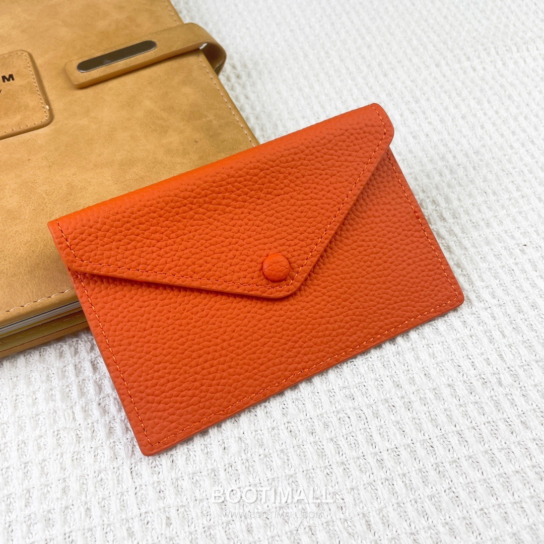 Hermes Barenia Faubourg Pebbled Calfskin Leather Card Holder Wallet 에르메스 바레니아 포부르 페블드 카프스킨 레더 카드홀더 지갑 2215 12cm 3