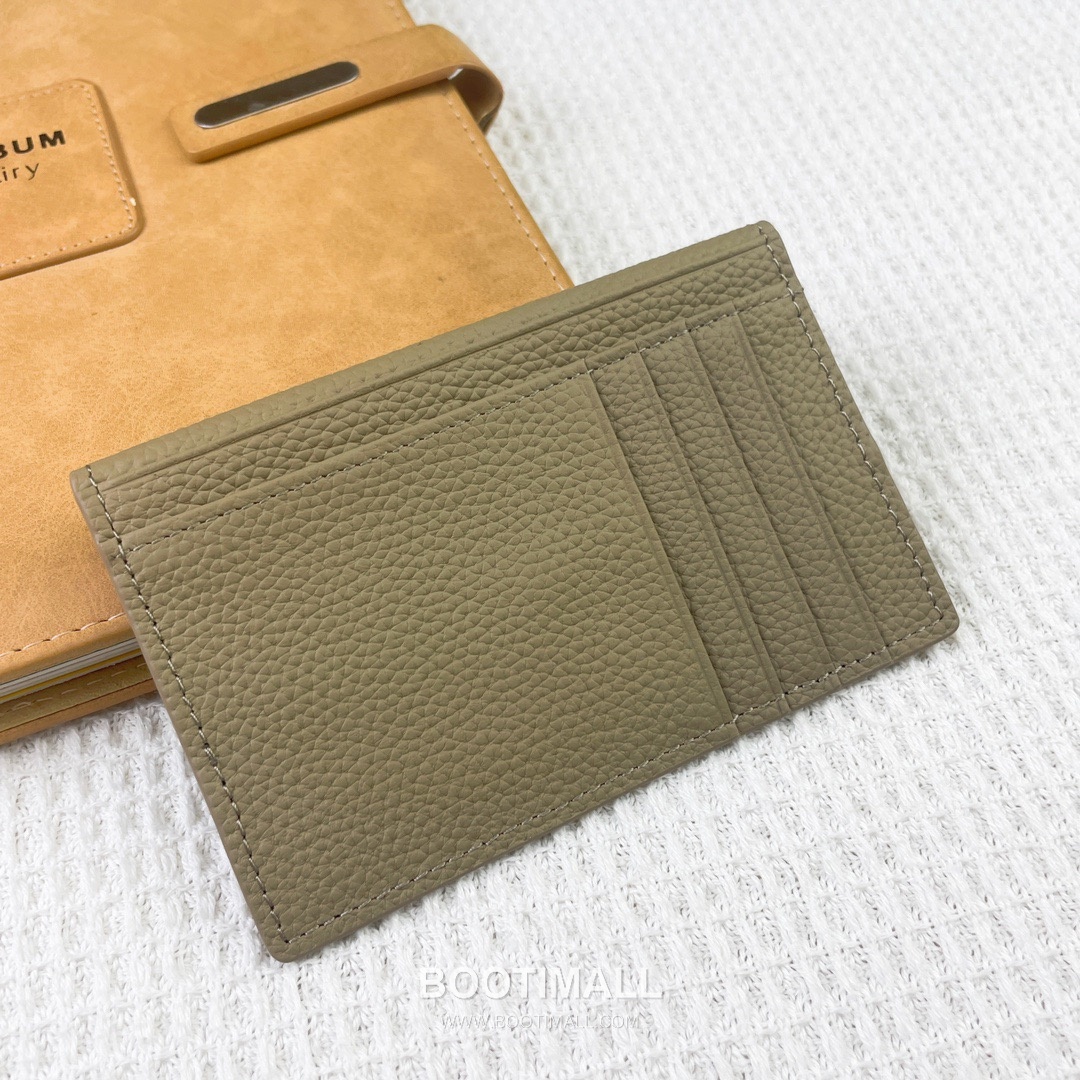 Hermes Barenia Faubourg Pebbled Calfskin Leather Card Holder Wallet 에르메스 바레니아 포부르 페블드 카프스킨 레더 카드홀더 지갑 2215 12cm 2