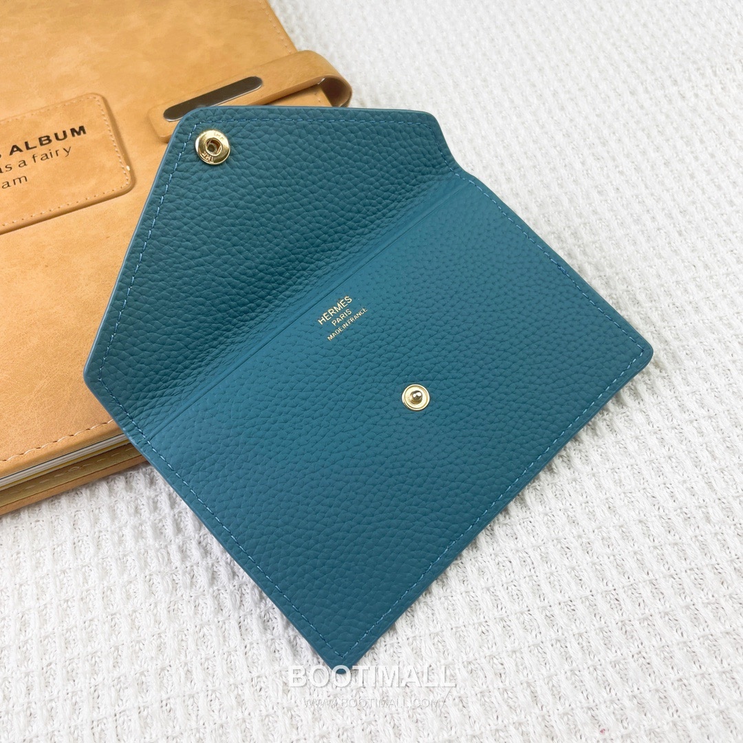 Hermes Barenia Faubourg Pebbled Calfskin Leather Card Holder Wallet 에르메스 바레니아 포부르 페블드 카프스킨 레더 카드홀더 지갑 2215 12cm 7