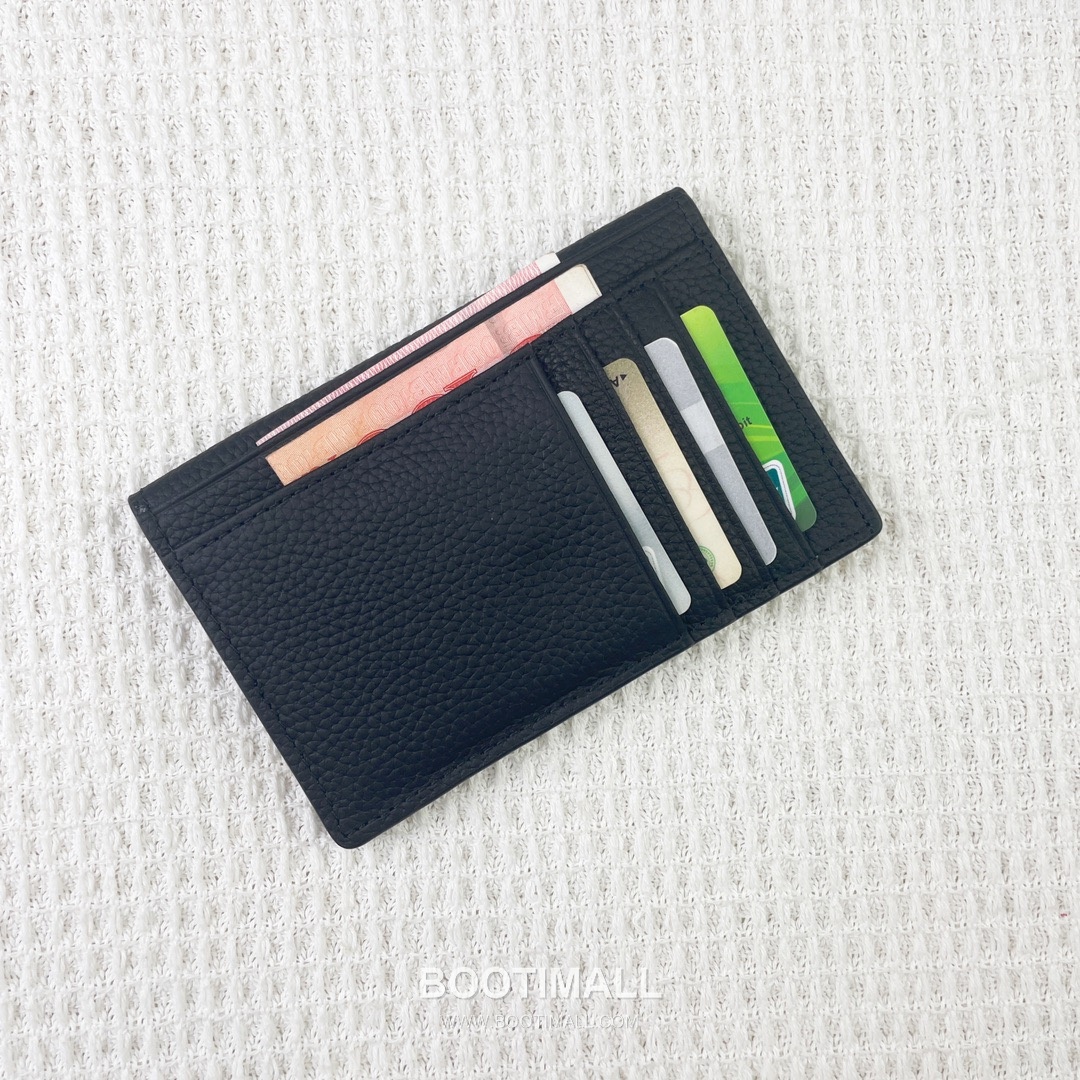 Hermes Barenia Faubourg Pebbled Calfskin Leather Card Holder Wallet 에르메스 바레니아 포부르 페블드 카프스킨 레더 카드홀더 지갑 2215 12cm 2