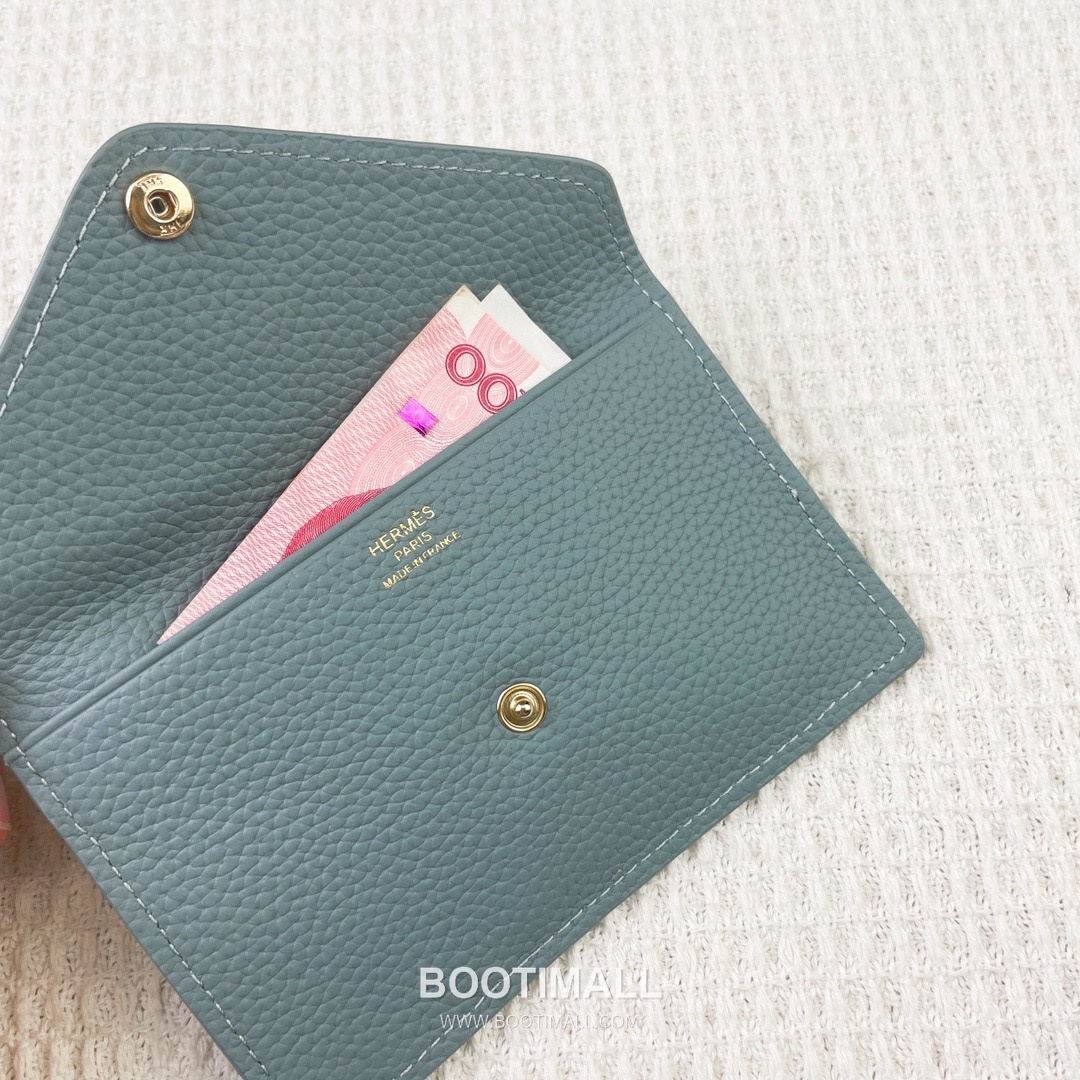 Hermes Barenia Faubourg Pebbled Calfskin Leather Card Holder Wallet 에르메스 바레니아 포부르 페블드 카프스킨 레더 카드홀더 지갑 2215 12cm 4