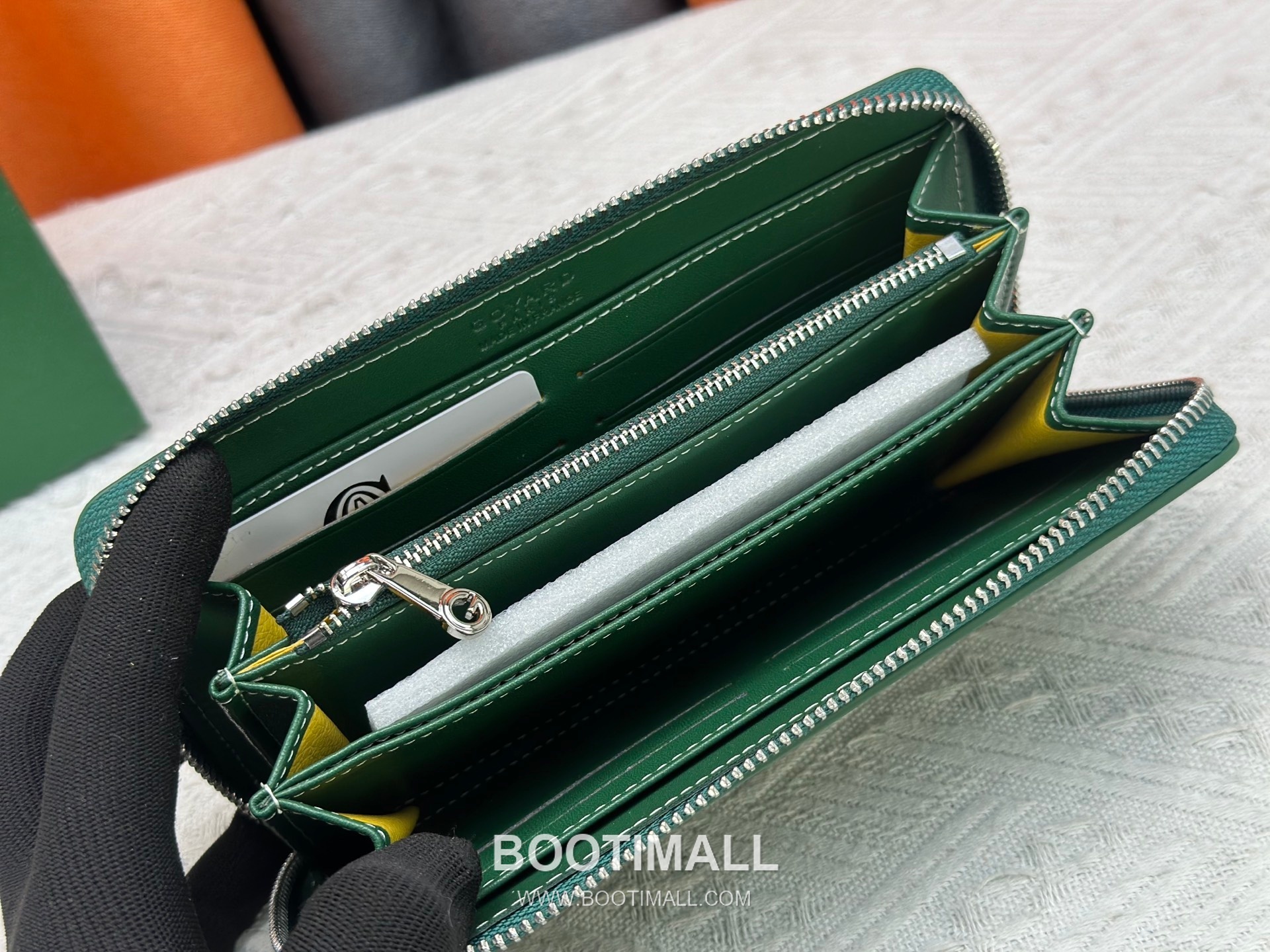 Goyard Canvas Calfskin Leather Long Wallet with Zip Pocket Detail 고야드 캔버스 카프스킨 레더 지퍼 포켓 장지갑 3368 M60017 20cm 8