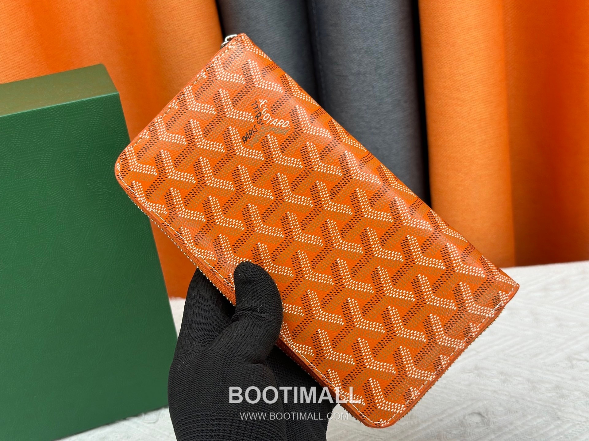 Goyard Canvas Calfskin Leather Long Wallet with Zip Pocket Detail 고야드 캔버스 카프스킨 레더 지퍼 포켓 장지갑 3368 M60017 20cm 2