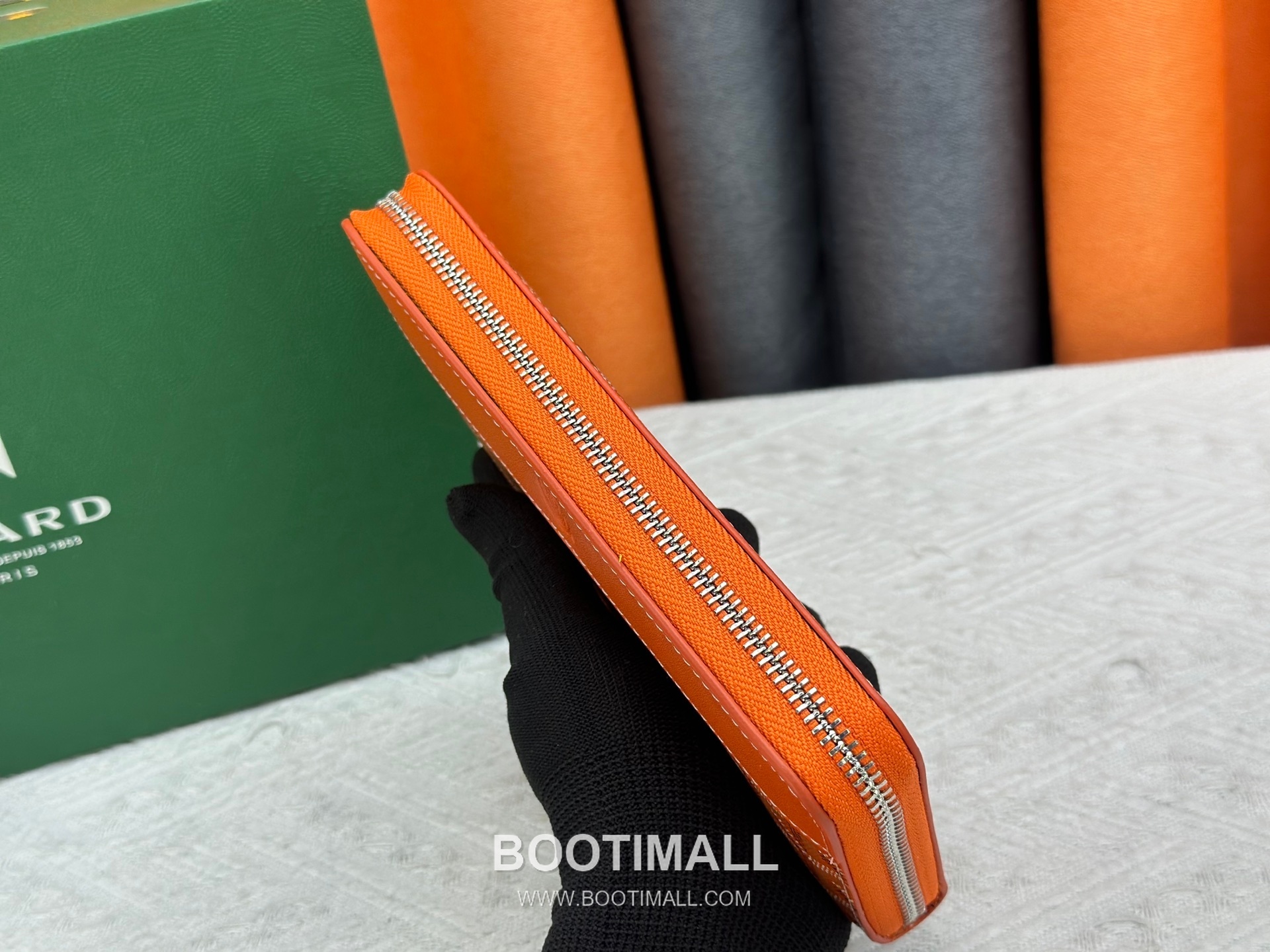 Goyard Canvas Calfskin Leather Long Wallet with Zip Pocket Detail 고야드 캔버스 카프스킨 레더 지퍼 포켓 장지갑 3368 M60017 20cm 5