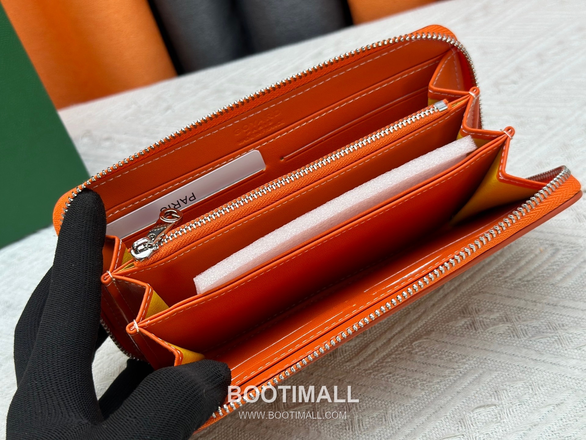 Goyard Canvas Calfskin Leather Long Wallet with Zip Pocket Detail 고야드 캔버스 카프스킨 레더 지퍼 포켓 장지갑 3368 M60017 20cm 8