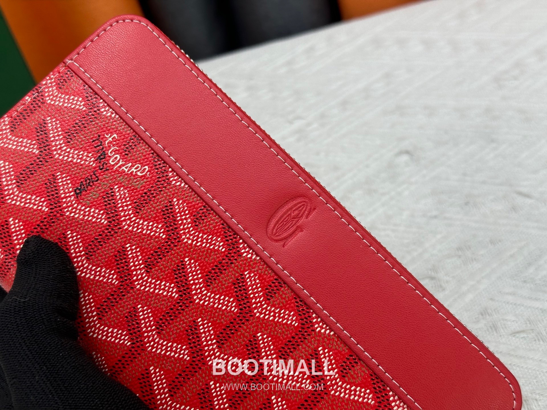 Goyard Canvas Calfskin Leather Long Wallet with Zip Pocket Detail 고야드 캔버스 카프스킨 레더 지퍼 포켓 장지갑 3368 M60017 20cm 7