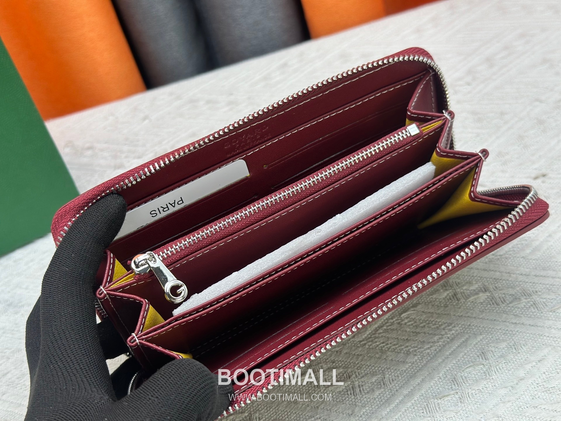 Goyard Canvas Calfskin Leather Long Wallet with Zip Pocket Detail 고야드 캔버스 카프스킨 레더 지퍼 포켓 장지갑 3368 M60017 20cm 8